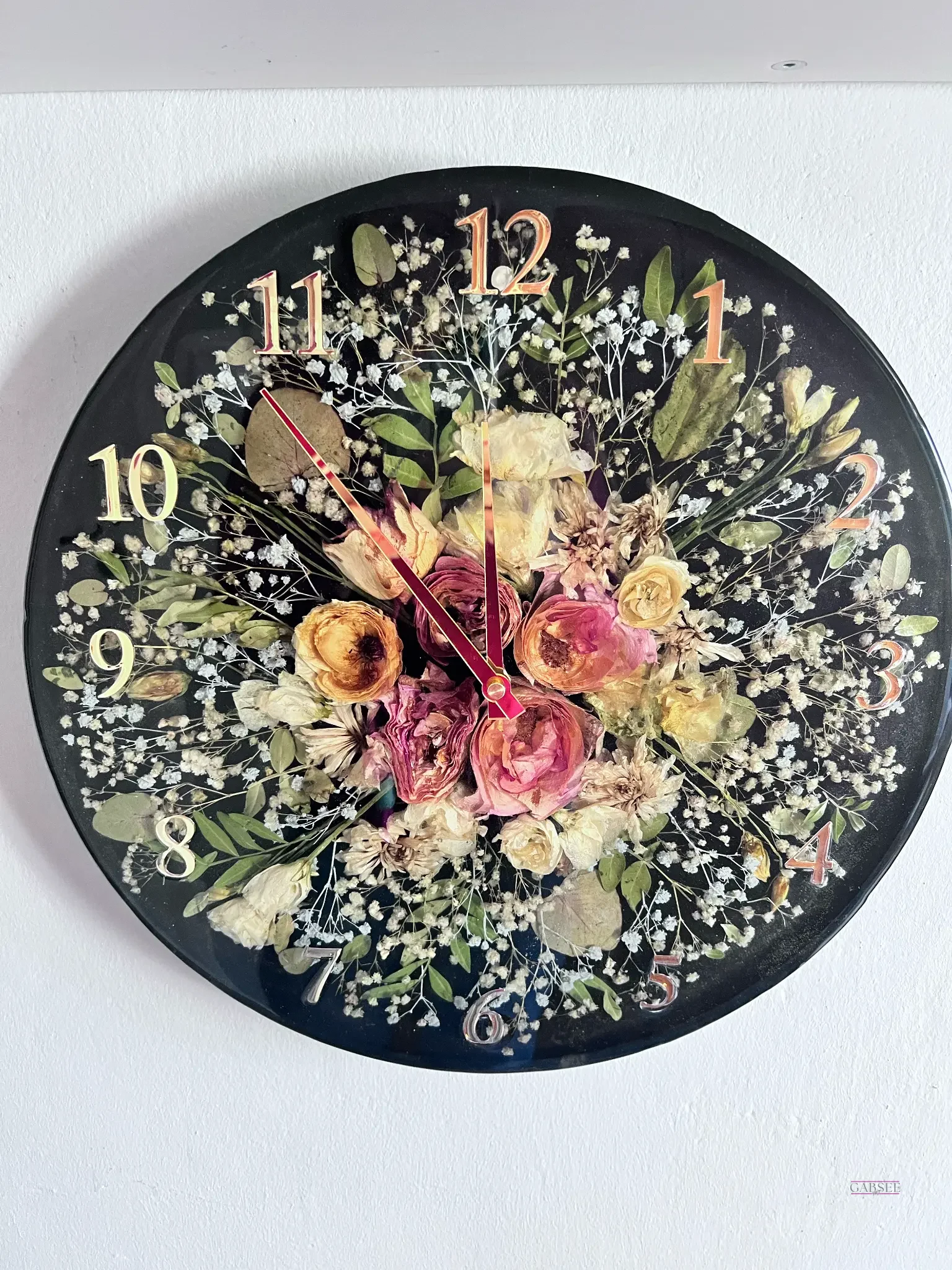 Zegar z żywicy — 40 cm